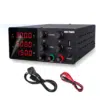 Fuente de Alimentación Regulable 0-30V/0-5A, con Puerto de Carga USB 5V/2A
